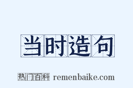 当时造句是什么意思的图片